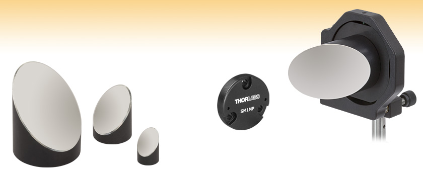 Off-axis parabolic mirror, with protective layer of aluminum film